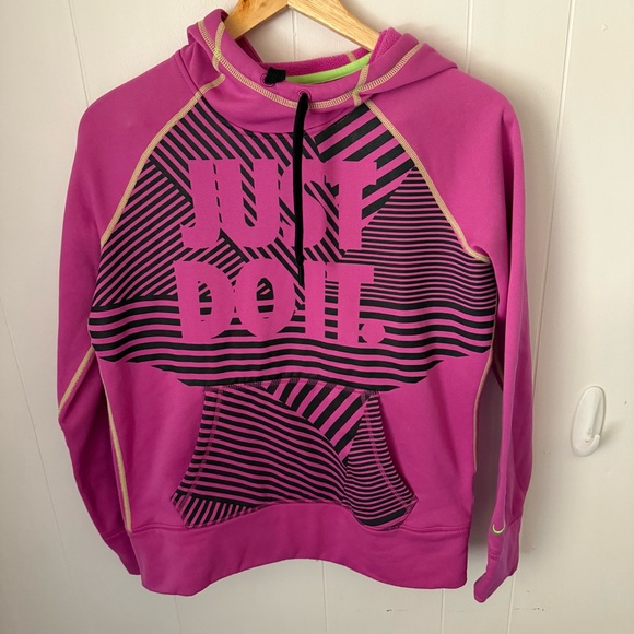 Nike Pink Just Do It Hoodie - Picture 1 of 5
